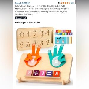 Educational Math Toy for Kids - Orange and Blue